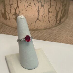 14K RUBY & NATURAL DIAMOND RING